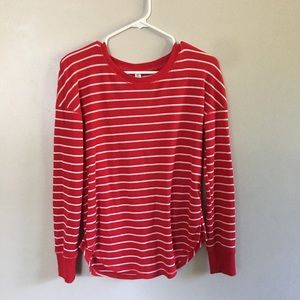 Red and white pj set